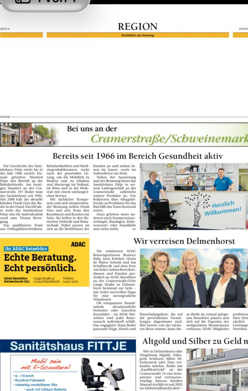 REGION-Ausgabe mit Bericht zur KaufMeinGold-Filiale